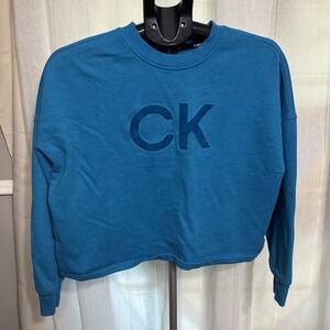 CALVIN CLEIN CROP SWEATSHIRT SZ XS